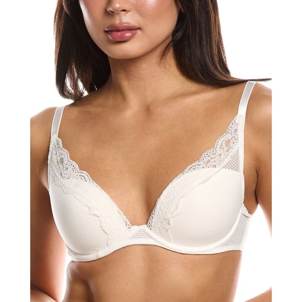 Passionata Womens  Brooklyn Plunge Lace T-Shirt Bra, White